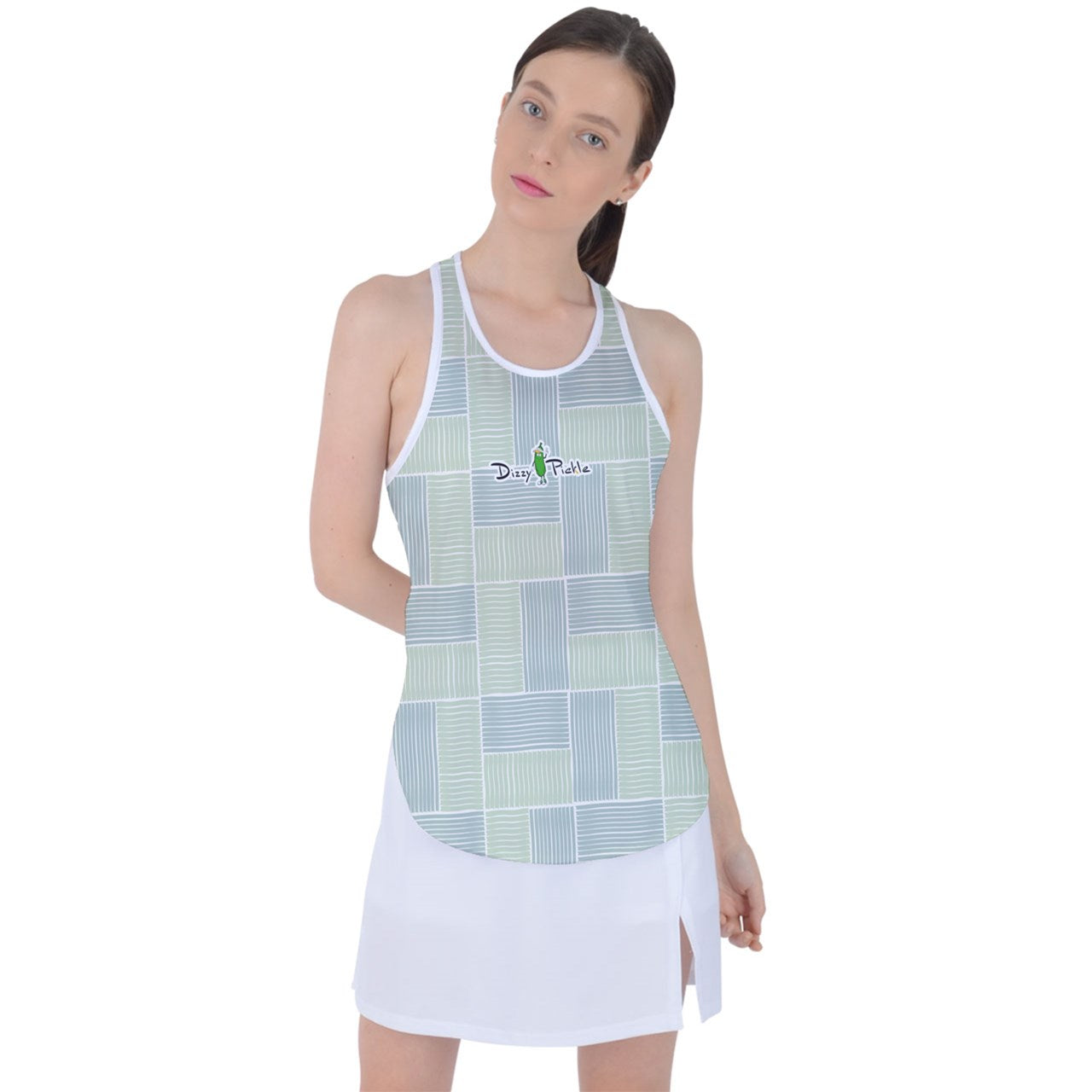 Dizzy Pickle DZY P Classic SS040c Women's Pickleball Racer Back Mesh Tank Top