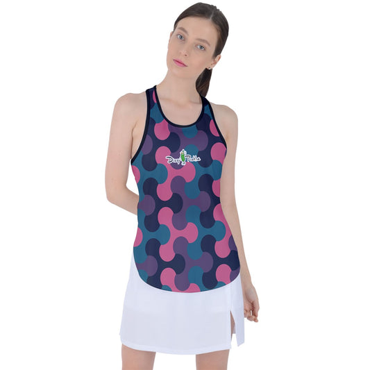 Dizzy Pickle DZY P Classic SS078a Women's Pickleball Racer Back Mesh Tank Top Racer Back Mesh Tank Top