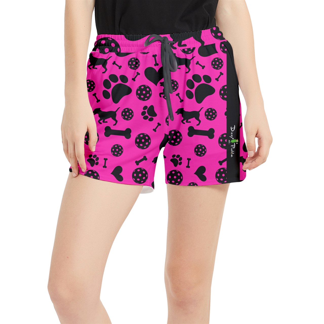 Dizzy Pickle Millie Pink Women's 5" Pickleball Side-Split Shorts with Pockets