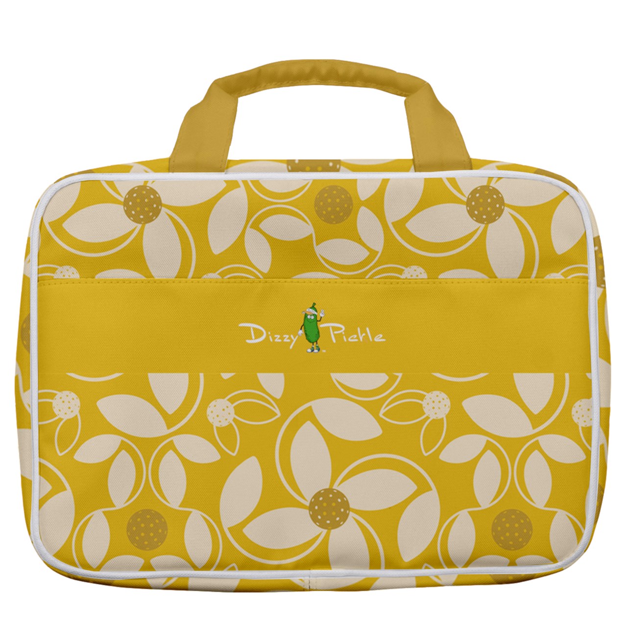 Dizzy Pickle Beth Gold Women's Pickleball Travel Toiletry Bag with Hanging Hook