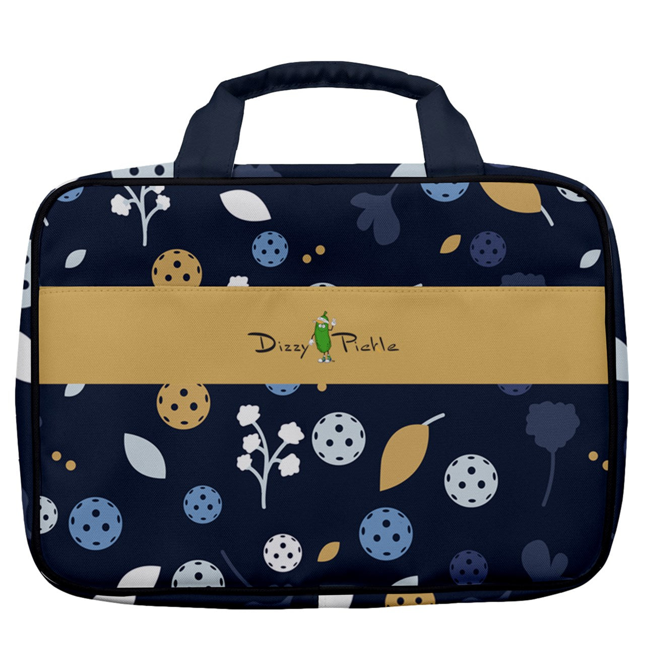 Dizzy Pickle Lesley Dark Blue Women's Pickleball Travel Toiletry Bag with Hanging Hook