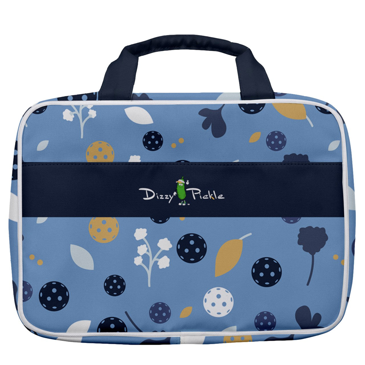 Dizzy Pickle Lesley Light Blue Women's Pickleball Travel Toiletry Bag with Hanging Hook