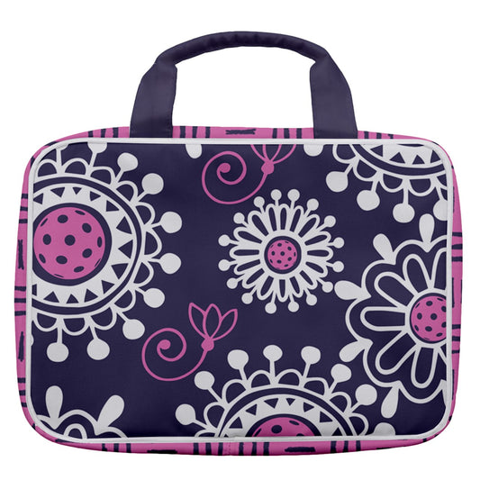 Dizzy Pickle Coming Up Daisies PP Women's Pickleball Travel Toiletry Bag with Hanging Hook