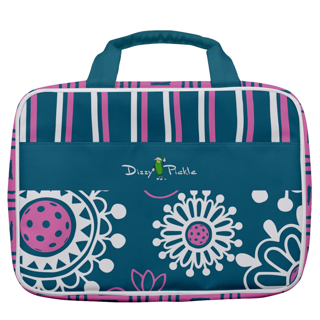 Dizzy Pickle Coming Up Daisies TP Women's Pickleball Travel Toiletry Bag with Hanging Hook