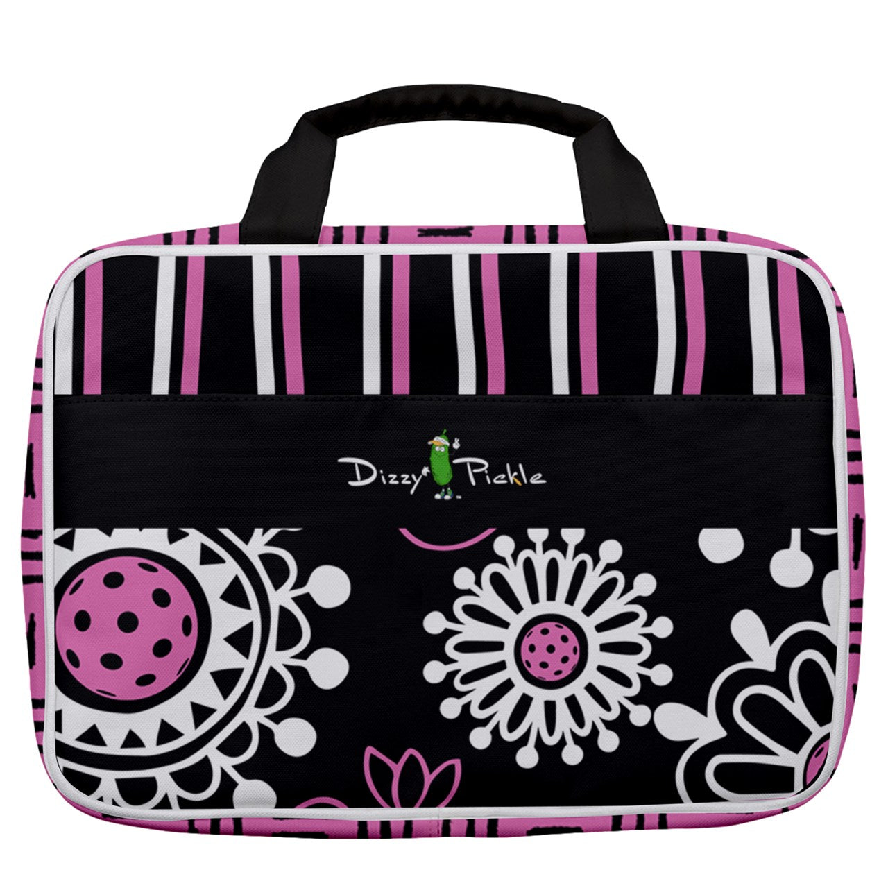 Dizzy Pickle Coming Up Daisies BP Women's Pickleball Travel Toiletry Bag with Hanging Hook