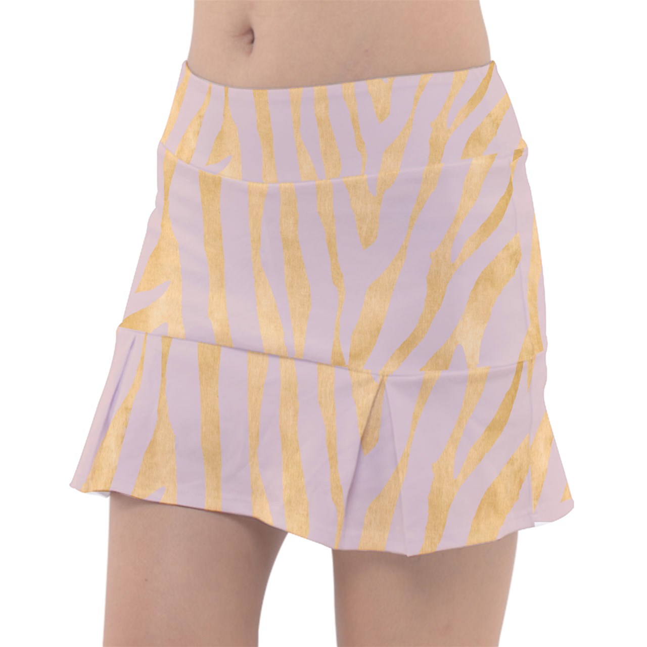 Dizzy Pickle Cassie Tiger Blush_Gold Women's 15" Classic Pickleball Skort