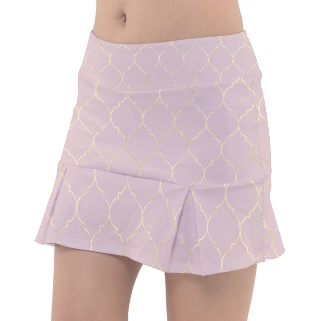 Dizzy Pickle Cassie Moroccan Blush_Gold Women's 15" Classic Pickleball Skort