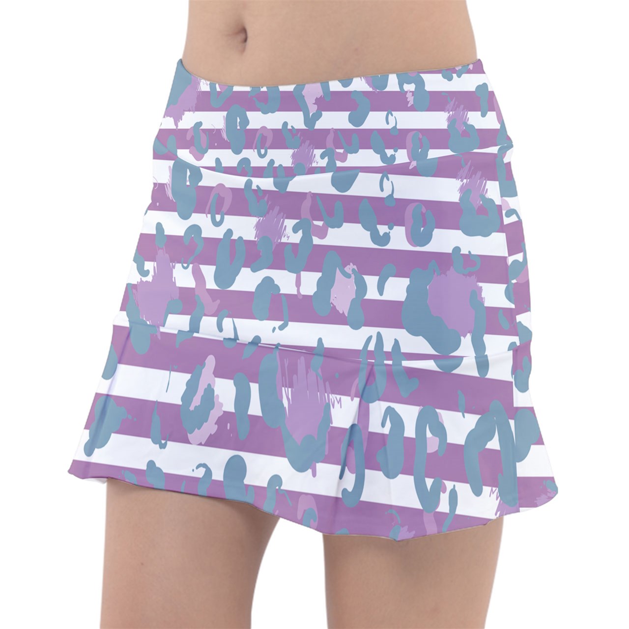 Dizzy Pickle Laura Stripes and Print Women's 15" Classic Pickleball Skort