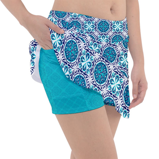 Dizzy Pickle Tracy Turquoise1 Women's 15" Classic Pickleball Skort