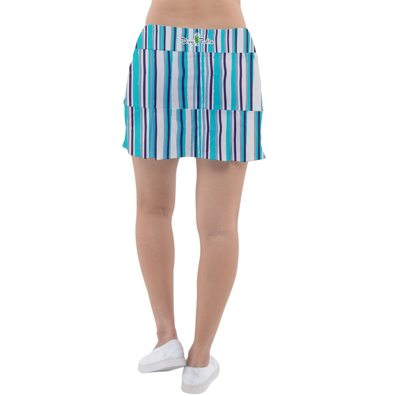 Dizzy Pickle Shelley Deep Purple Stripes Women's 15" Classic Pickleball Skort