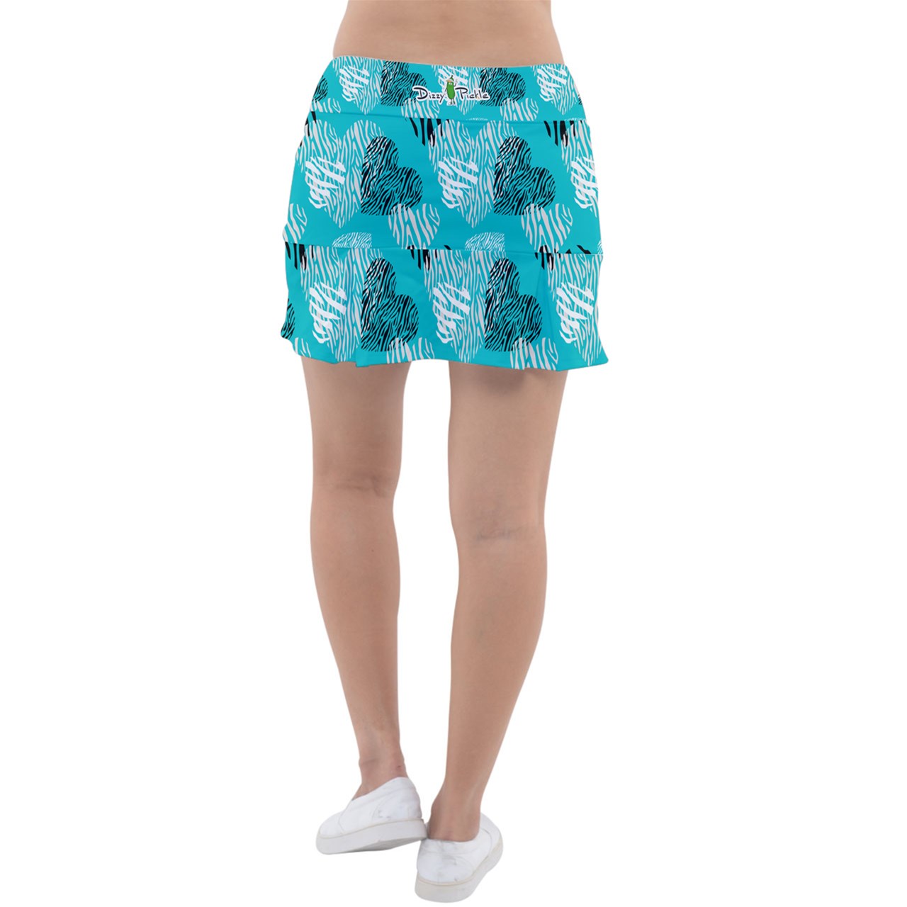 Dizzy Pickle Shelley Turquoise Hearts Women's 15" Classic Pickleball Skort