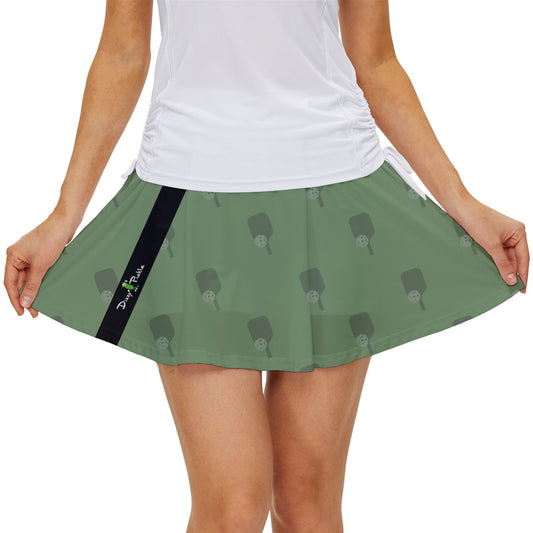 Dizzy Pickle Lynne Paddles Sage Women's Pickleball Court Skorts with Inner Shorts