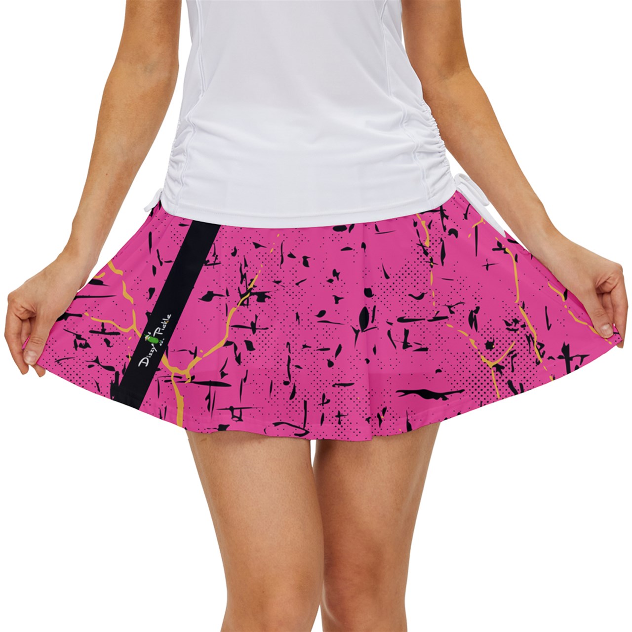 Dizzy Pickle Lynne Pink Women's Pickleball Court Skorts with Inner Shorts