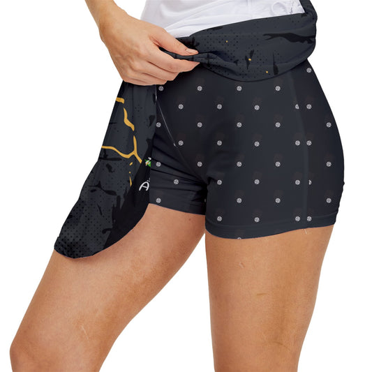 Dizzy Pickle Lynne Black Women's Pickleball Court Skorts with Inner Shorts