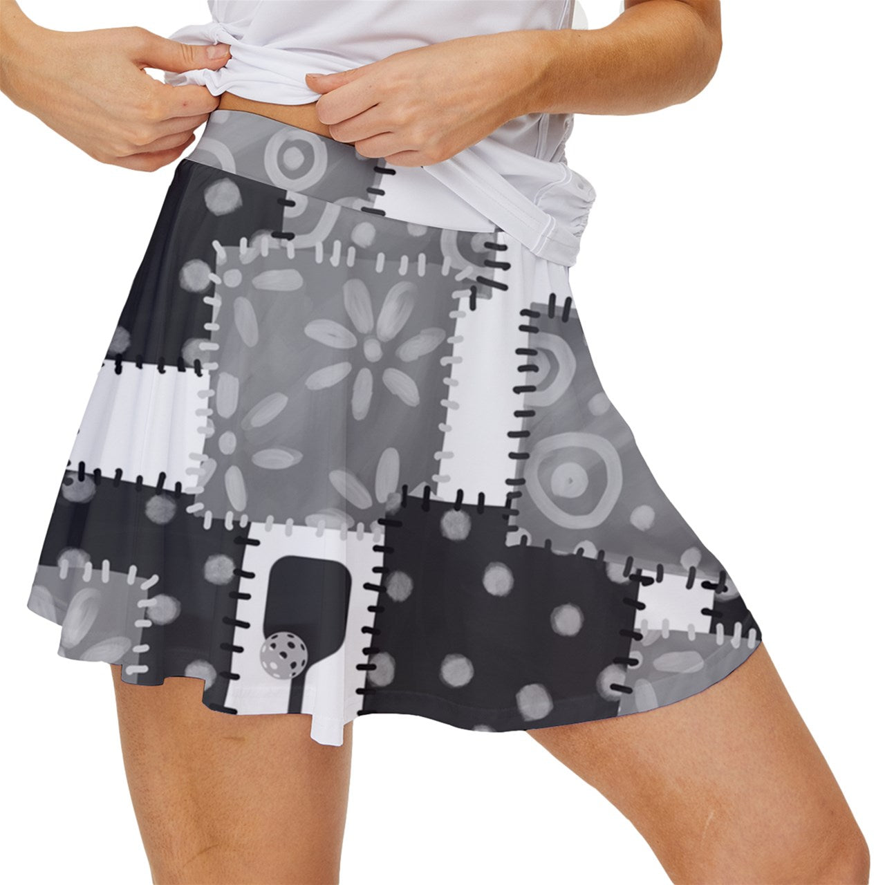 Dizzy Pickle Mary Patches Women's Pickleball Court Skorts with Inner Shorts