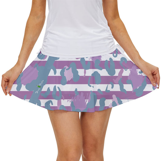 Dizzy Pickle Laura Stripes and Print Women's Pickleball Court Skorts with Inner Shorts