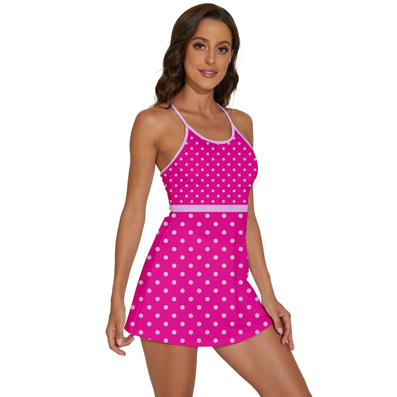 Dizzy Pickle Avery Polka Dots Women's Pickleball 2-in-1 Elite Performance Skirt with Inner Shorts