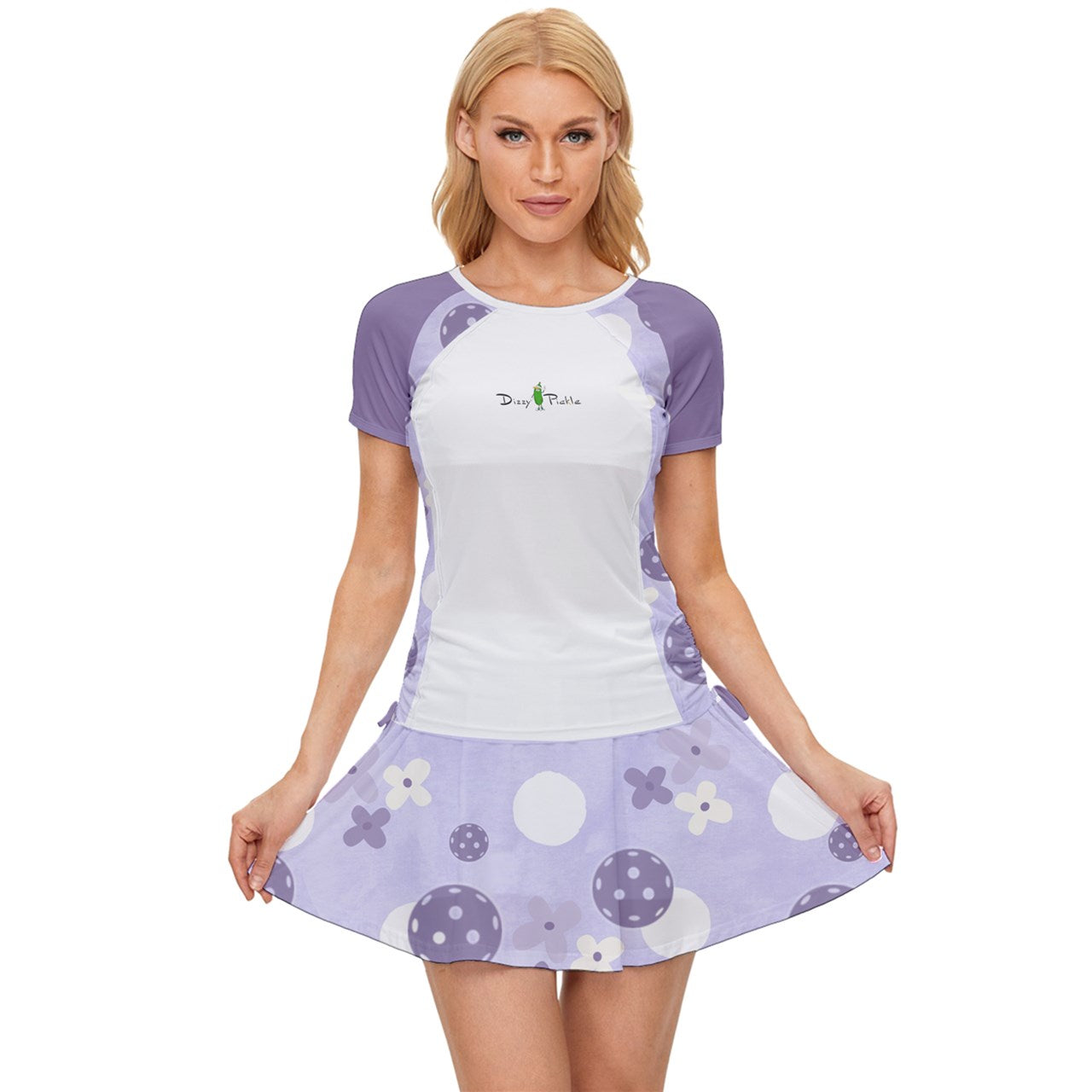 Dizzy Pickle Sophie Blooms and Balls Women's Pickleball Sports Set (Shirt and Skort)