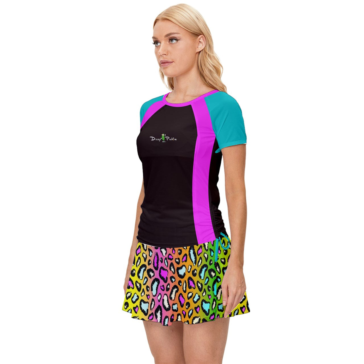 Dizzy Pickle Amber Rainbow Women's Pickleball Sports Set (Shirt and Skort)