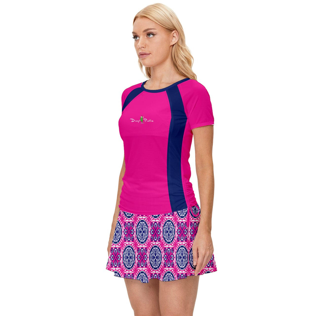 Dizzy Pickle Tracy Pink1 Women's Pickleball Sports Set (Shirt and Skort)