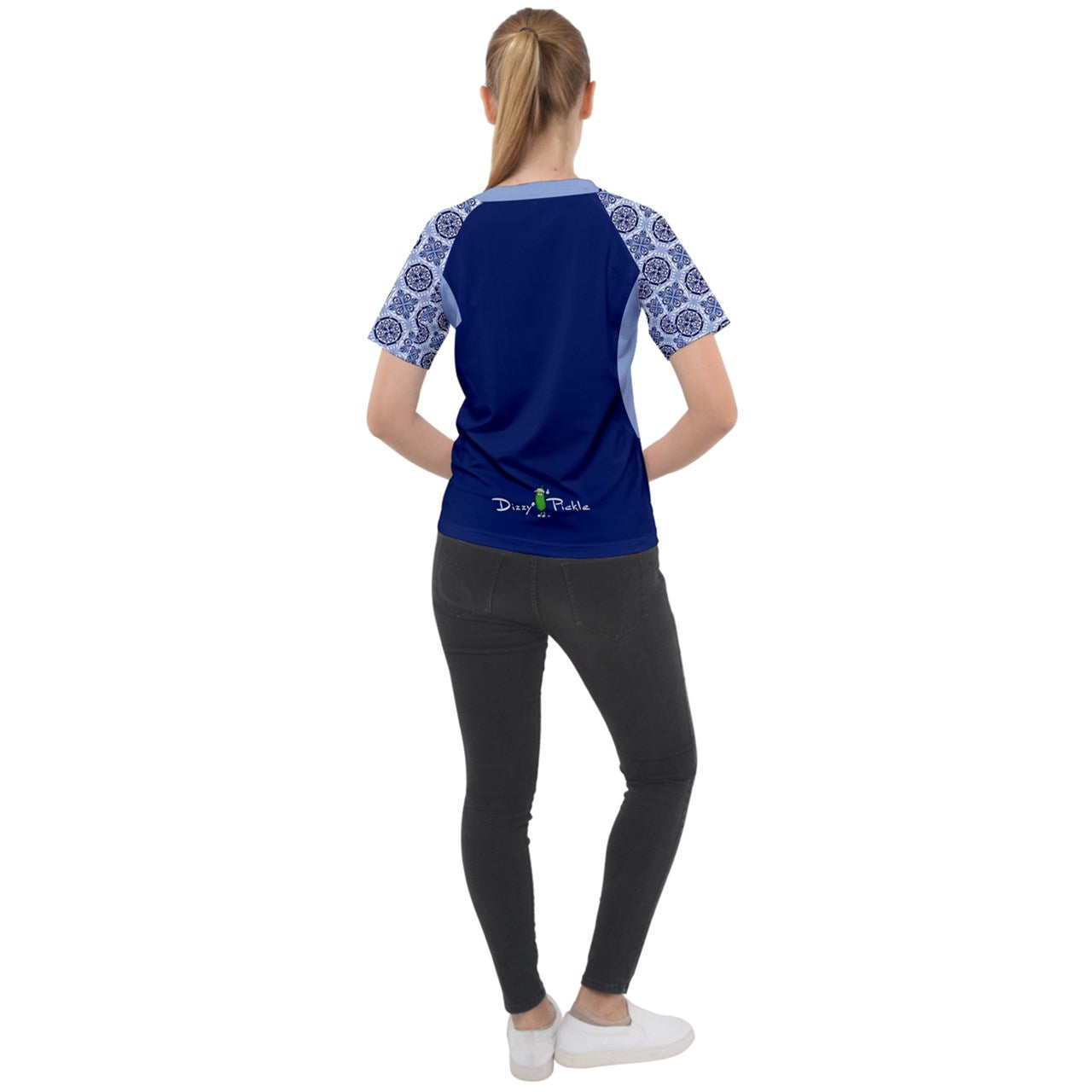 Dizzy Pickle Tracy Blue1 Women's Pickleball Sport Raglan Short Sleeve T-Shirt