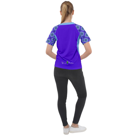 Dizzy Pickle Tracy Purple1 Women's Pickleball Sport Raglan Short Sleeve T-Shirt