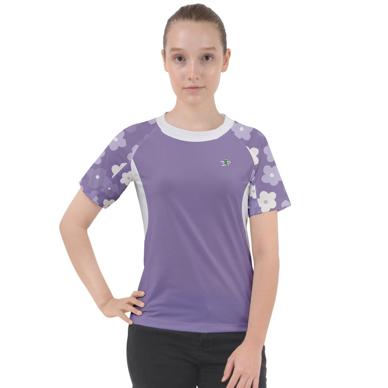 Dizzy Pickle Sophie Bouquet Women's Pickleball Sport Raglan Short Sleeve T-Shirt