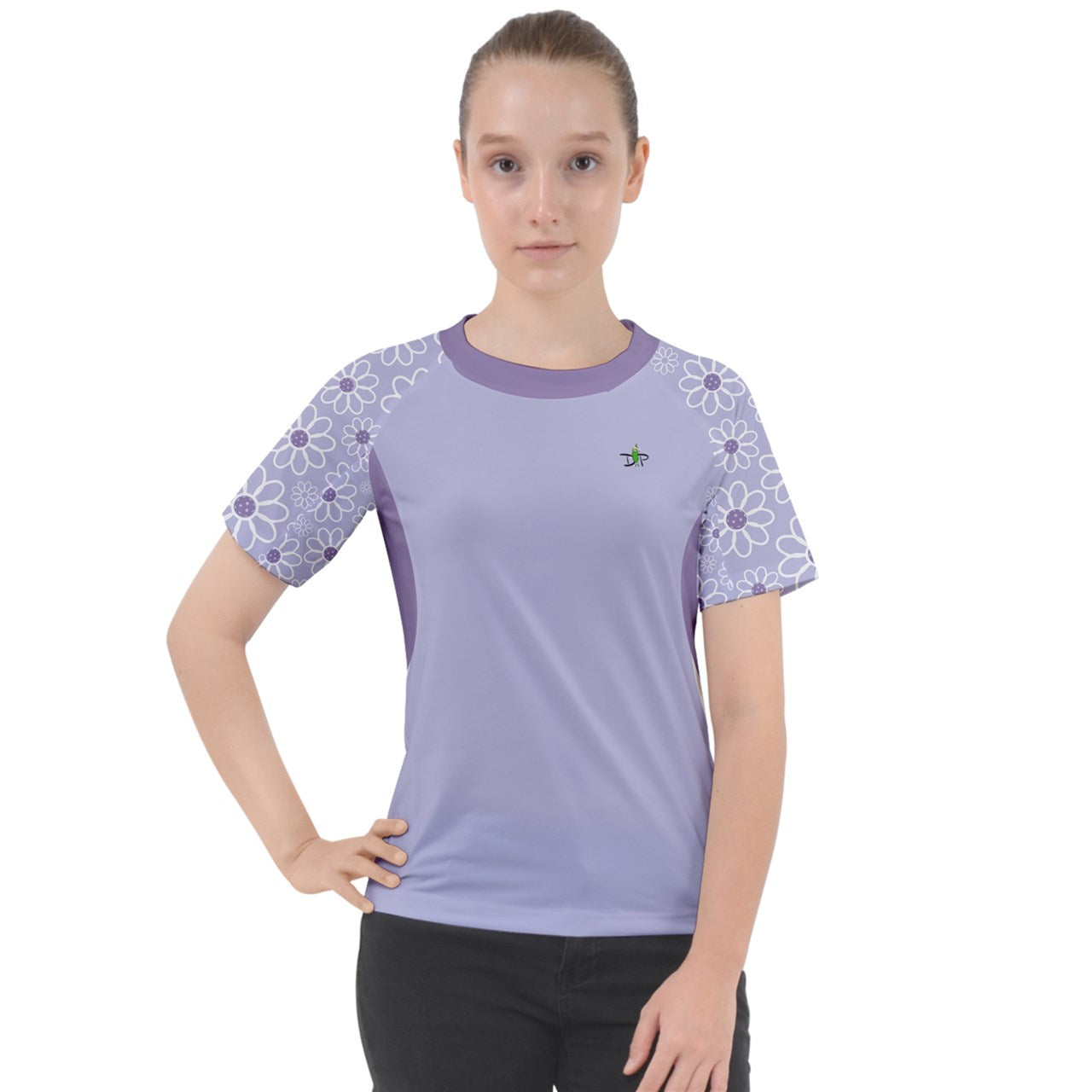 Dizzy Pickle Sophie Blooms Women's Pickleball Sport Raglan Short Sleeve T-Shirt