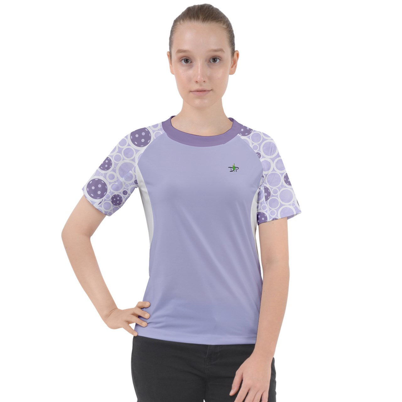 Dizzy Pickle Sophie Balls Women's Pickleball Sport Raglan Short Sleeve T-Shirt