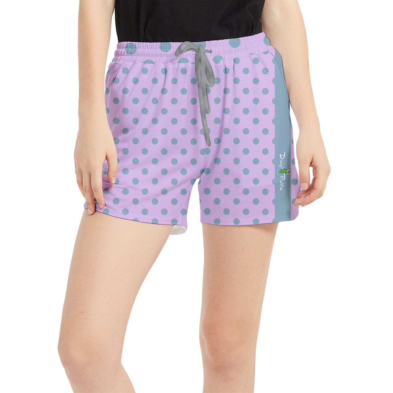 Dizzy Pickle Laura Polka Dots Lavender Women's Pickleball Side-Split Shorts