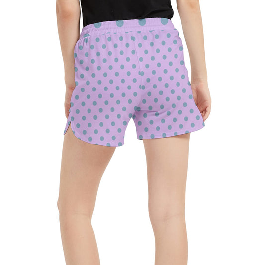 Dizzy Pickle Laura Polka Dots Lavender Women's Pickleball Side-Split Shorts