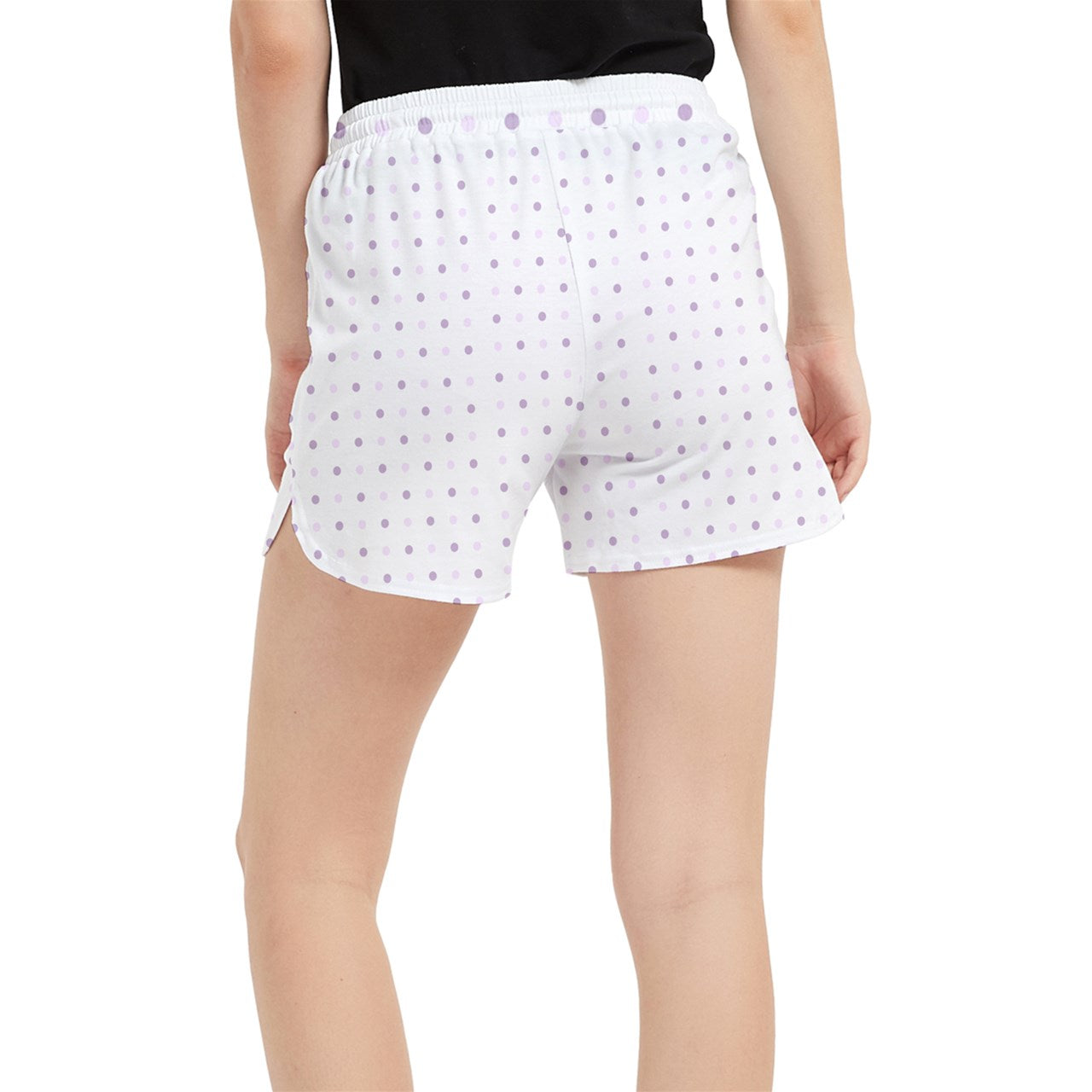 Dizzy Pickle Laura Lavender Polka Dots Women's Pickleball Side-Split Shorts