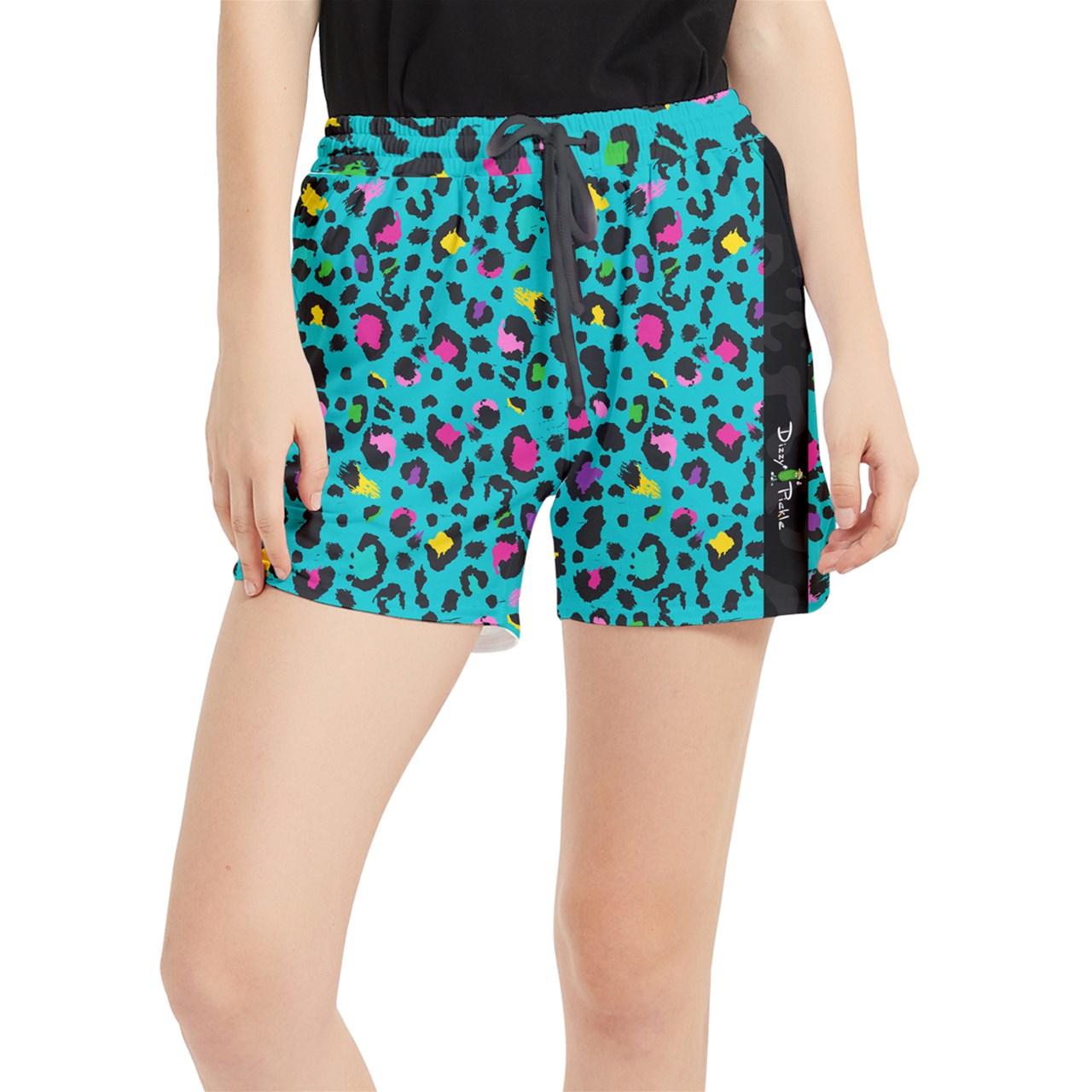 Dizzy Pickle Amber Cool Teal Women's Pickleball Side-Split Shorts