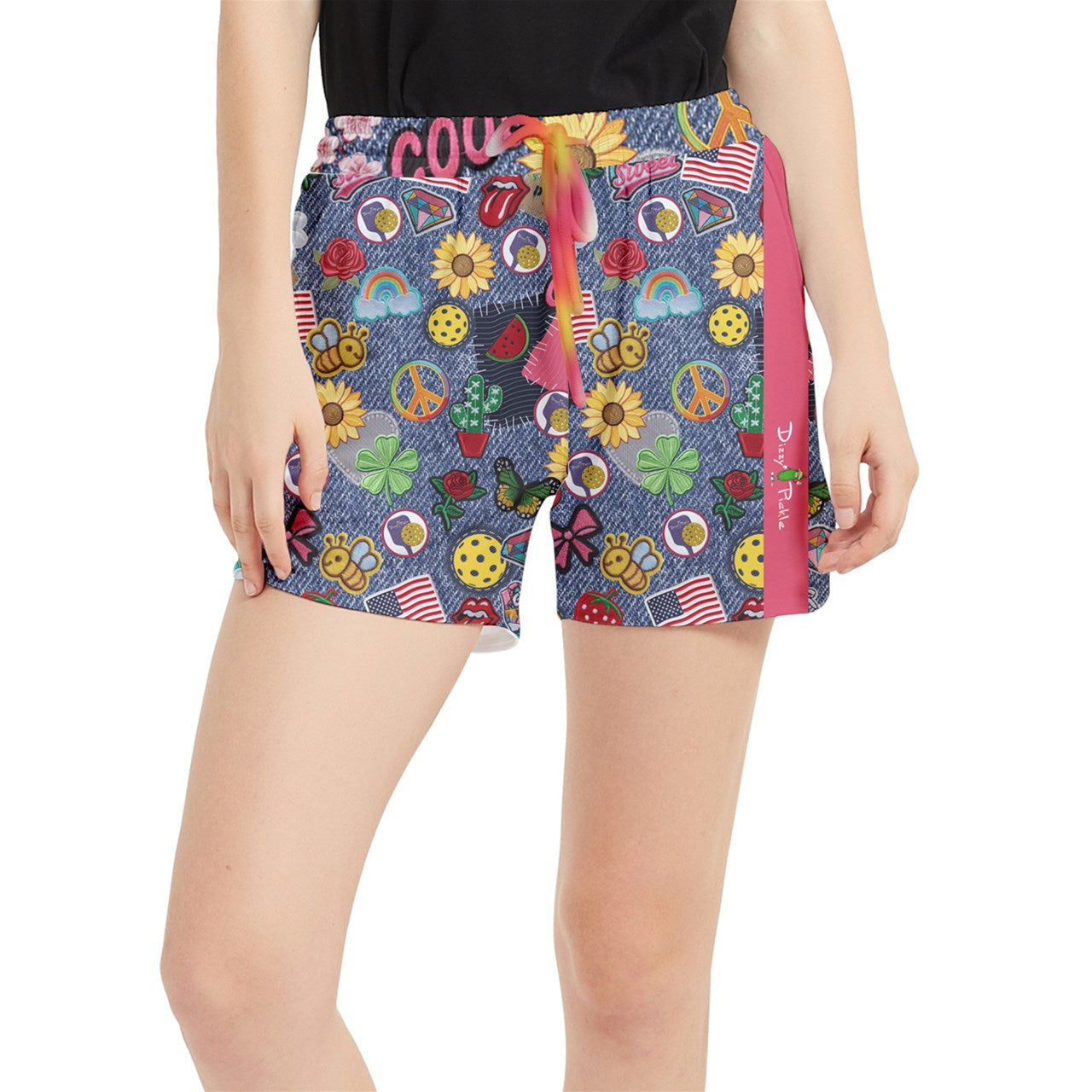 Dizzy Pickle Amy Patches Women's Pickleball Side-Split Shorts