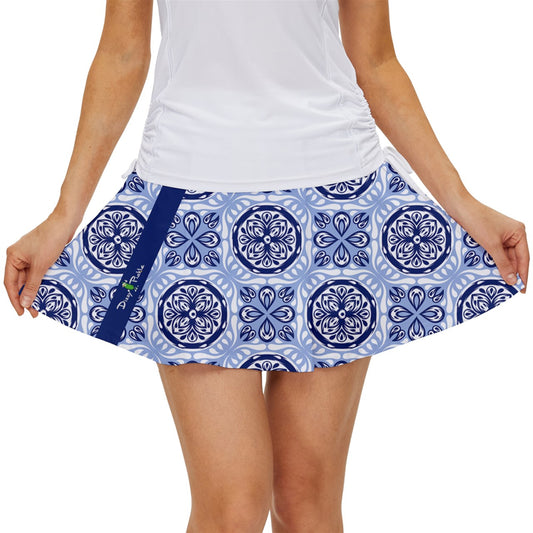 Dizzy Pickle Tracy Blue1 Women's Pickleball Court Skorts with Inner Shorts