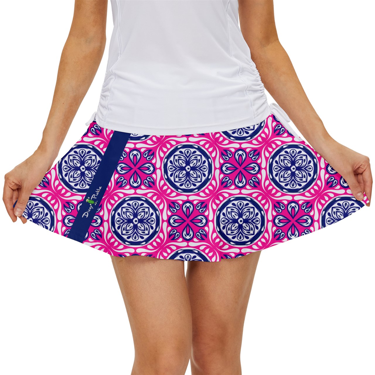 Dizzy Pickle Tracy Pink1 Women's Pickleball Court Skorts with Inner Shorts