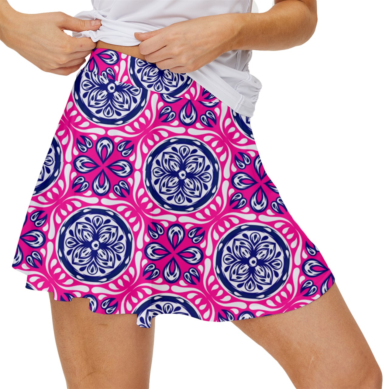 Dizzy Pickle Tracy Pink1 Women's Pickleball Court Skorts with Inner Shorts