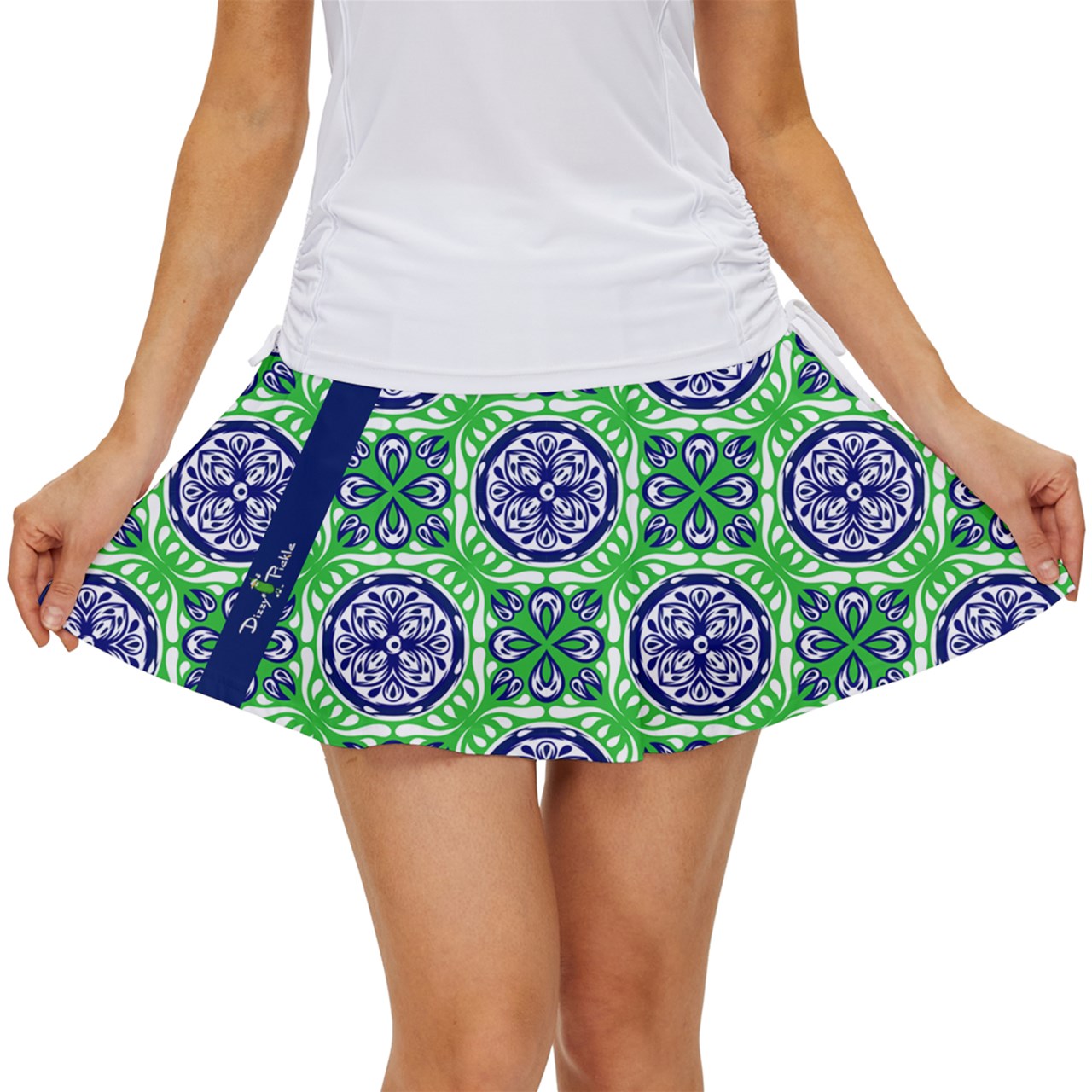 Dizzy Pickle Tracy Green1 Women's Pickleball Court Skorts with Inner Shorts