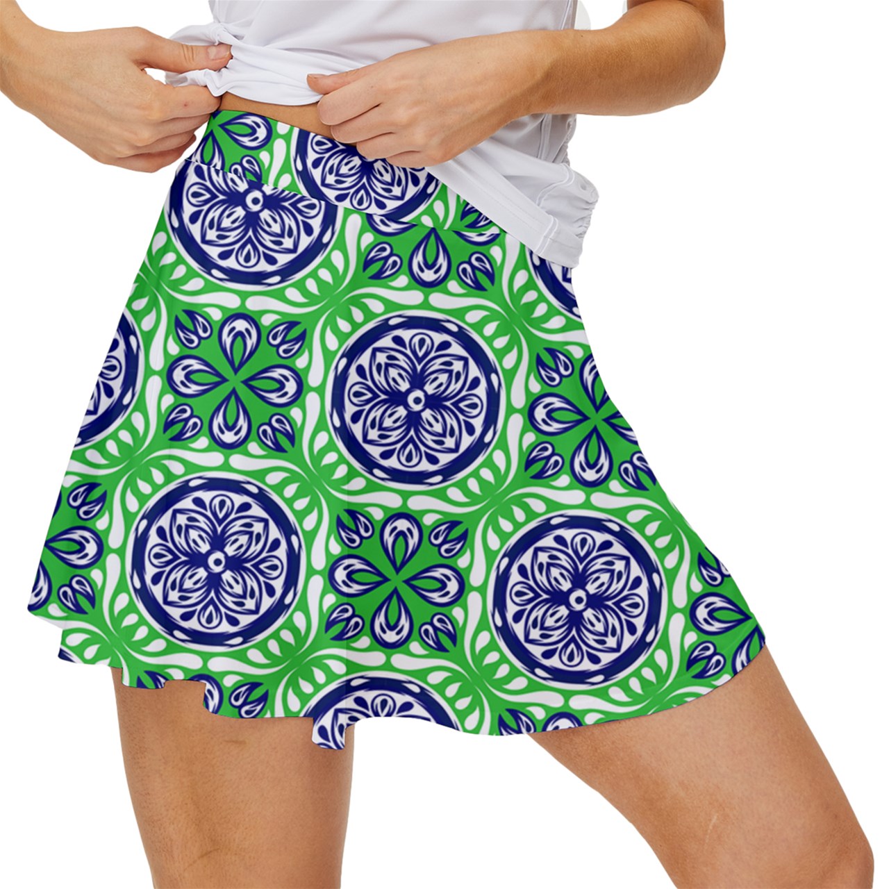 Dizzy Pickle Tracy Green1 Women's Pickleball Court Skorts with Inner Shorts