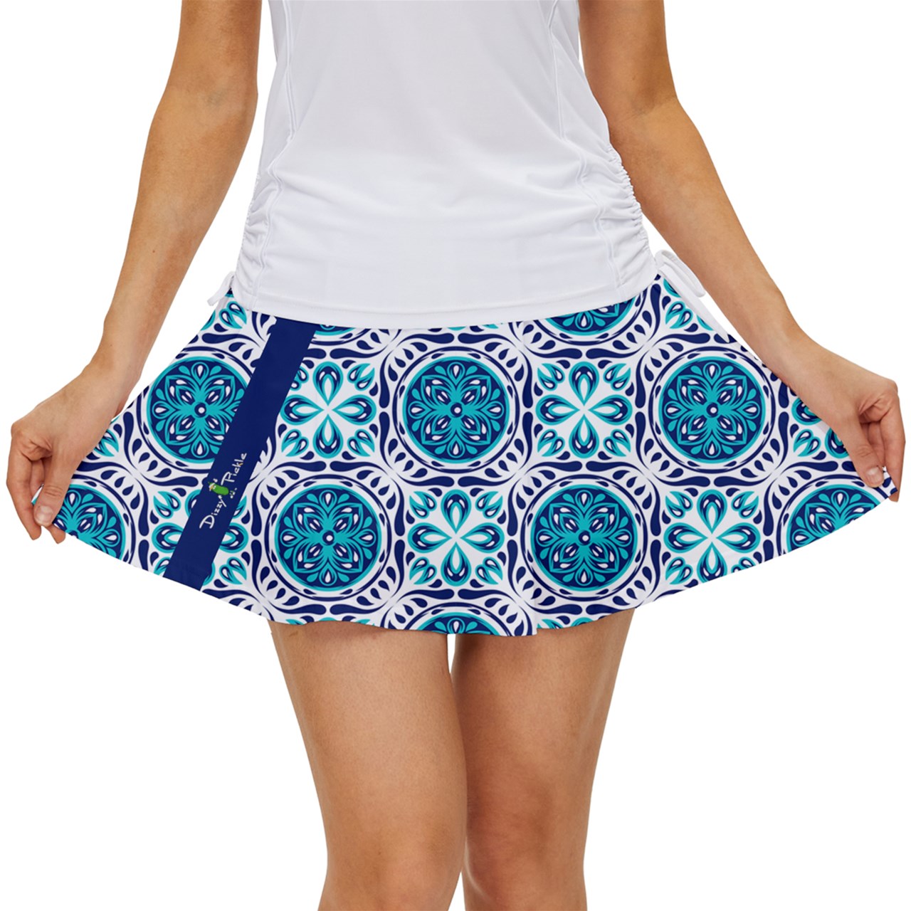 Dizzy Pickle Tracy Turquoise1 Women's Pickleball Court Skorts with Inner Shorts