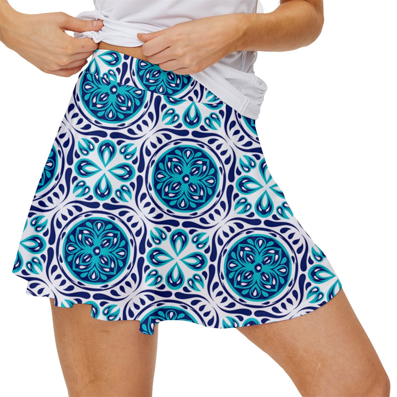 Dizzy Pickle Tracy Turquoise1 Women's Pickleball Court Skorts with Inner Shorts