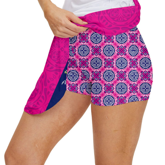 Dizzy Pickle Tracy Pink2 Women's Pickleball Court Skorts with Inner Shorts