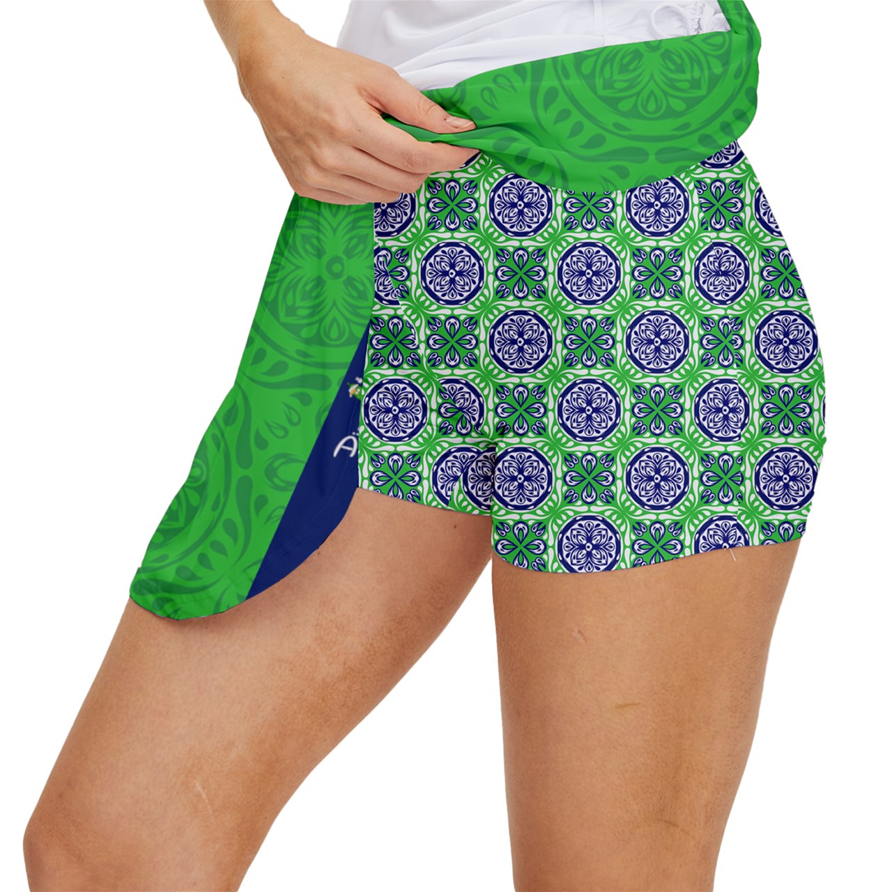 Dizzy Pickle Tracy Green2 Women's Pickleball Court Skorts with Inner Shorts