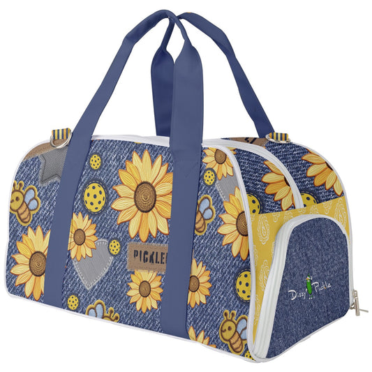 Dizzy Pickle Amy Sunflowers Pickleball Court Duffle Bag with Multi Straps