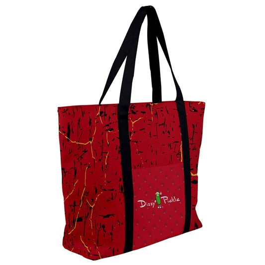 Dizzy Pickle Lynne Red Women's Pickleball Zip-Up Canvas Bag