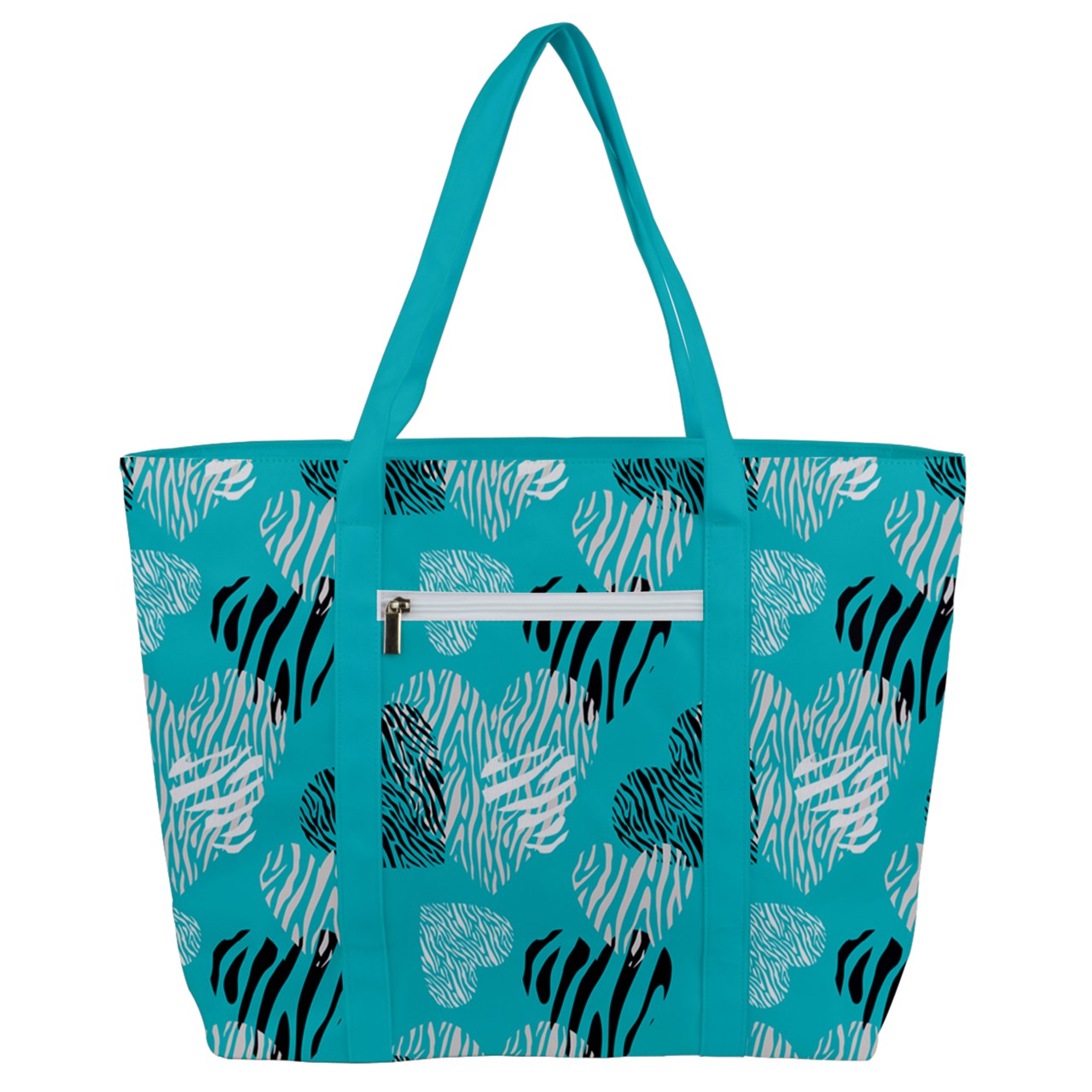 Dizzy Pickle Shelley Turquoise Heart Women's Pickleball Zip-Up Canvas Bag