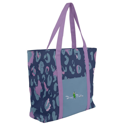 Dizzy Pickle Laura Dark Teal Animal Print Women's Pickleball Zip-Up Canvas Bag