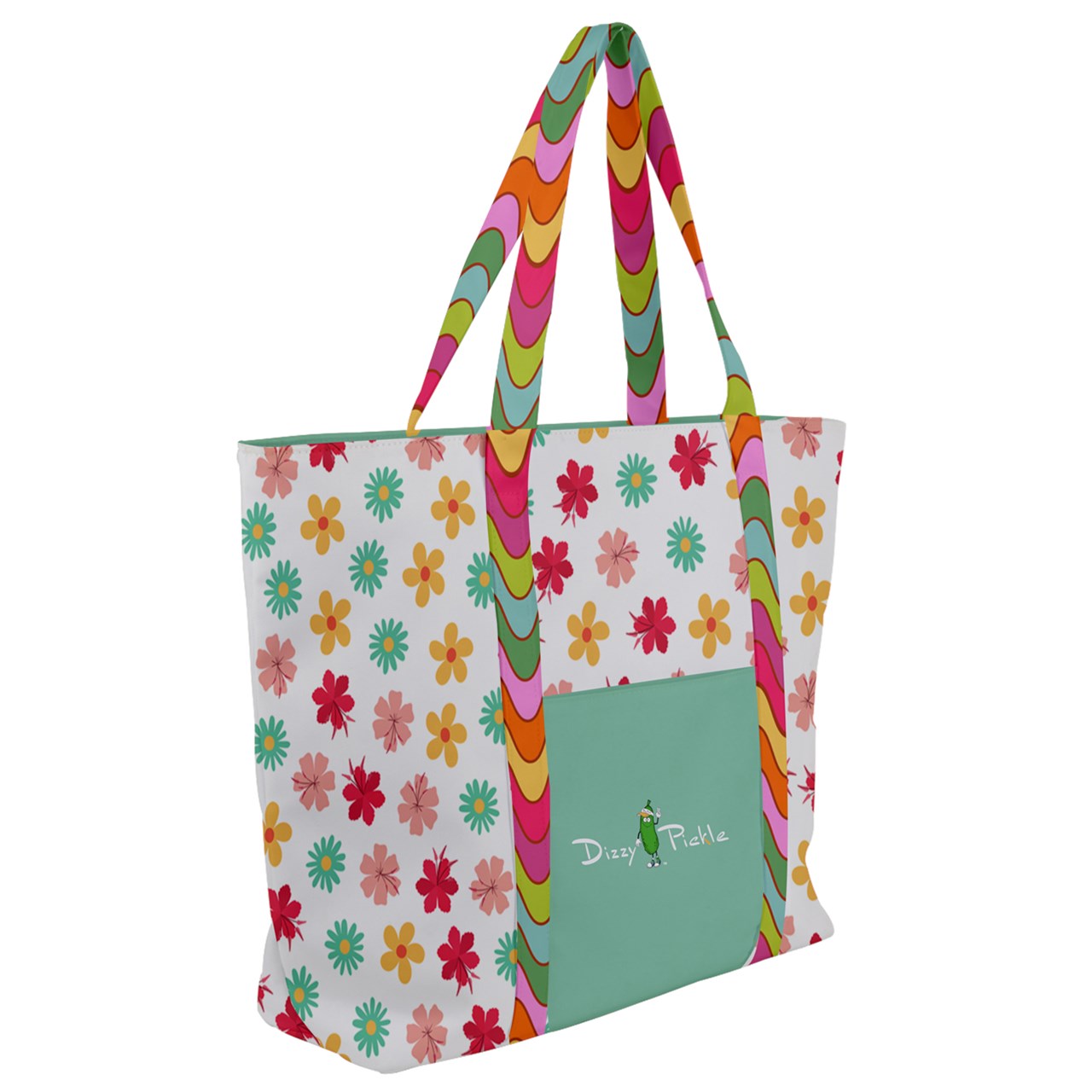 Dizzy Pickle Hannah Flowers Women's Pickleball Zip-Up Canvas Bag