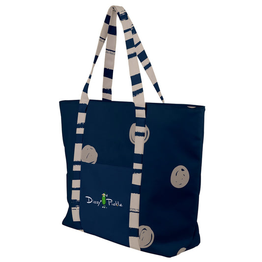 Dizzy Pickle Esther Polka Dots Blue Women's Pickleball Zip-Up Canvas Bag