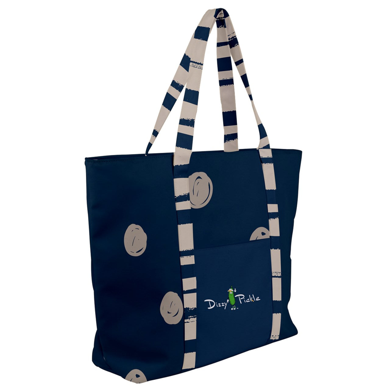 Dizzy Pickle Esther Polka Dots Blue Women's Pickleball Zip-Up Canvas Bag